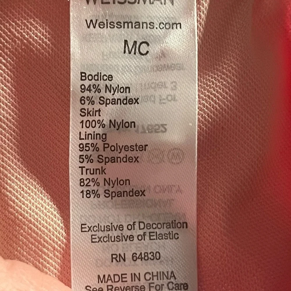 Weissman Girls Pink Sequin Dance Costume Dress Can You Can Can Size MC (10/12) - Picture 3 of 12